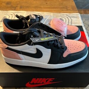 New Jordan 1 Low Bleached Coral. Unworn with tags and box. Size 10.5.